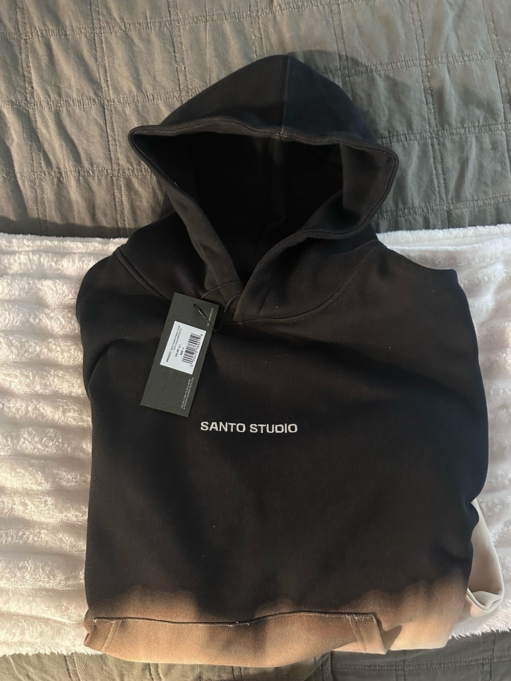Santo Studio Hoodie with Brown Dip-Dye